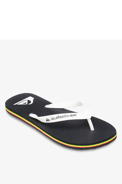 Quiksilver Black Men's Slippers - Rasta Design