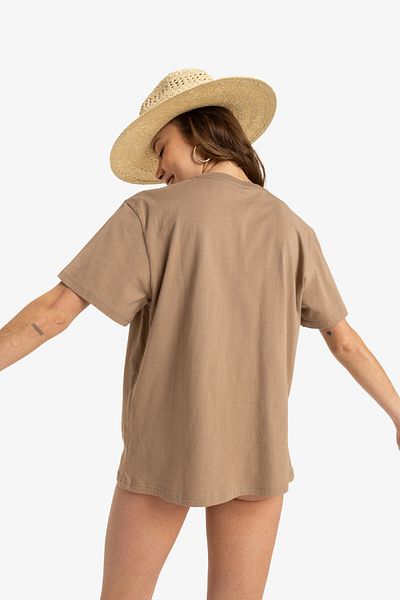 Roxy Kurzarm-T-Shirt – Damen, 100 % Bio-Algodon-Stoff