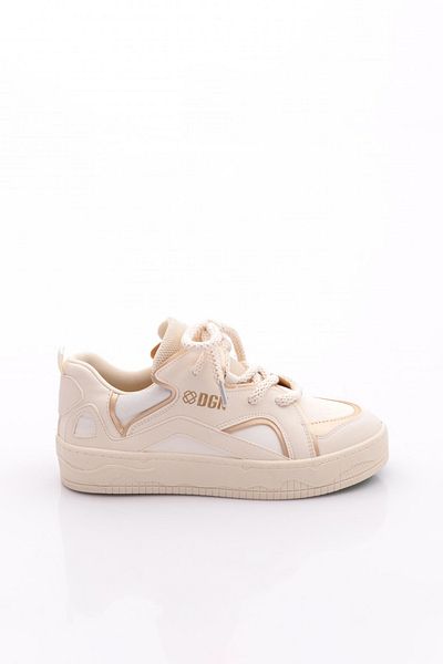 DGN Women's Thick Sole Daily Spaul Sneakers Gold