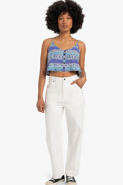 Quiksilver EQWNP03058-WBK0 - Pantaloni albi alb de zăpadă