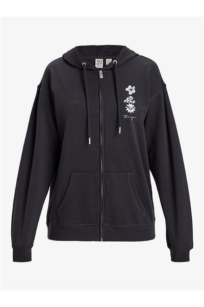 Roxy Sweatshirt mit durchgehendem Reißverschluss für Damen – Algodon und Polyester Blend Terry Fleece