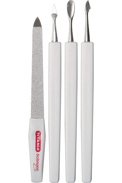 TİTANİA Titania 1020 Manicure Instrument 4-Pieces, White