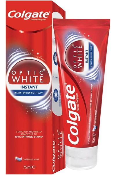 Colgate Optic White Instant Teeth Whitening Toothpaste,75ml