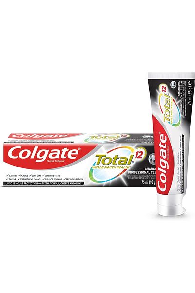 Colgate Total 12 Hour Protection Charcoal Deep Clean Toothpaste, 75 Ml