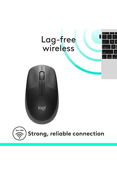 logitech Wireless Mouse M190, Full Size Ambidextrous Curve Design,18-Month Battery with Power Saving