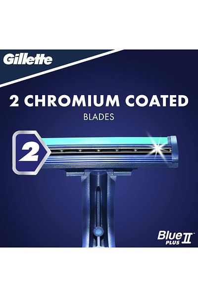 Gillette Blue II Plus Men’s Disposable Razors, 10 Count