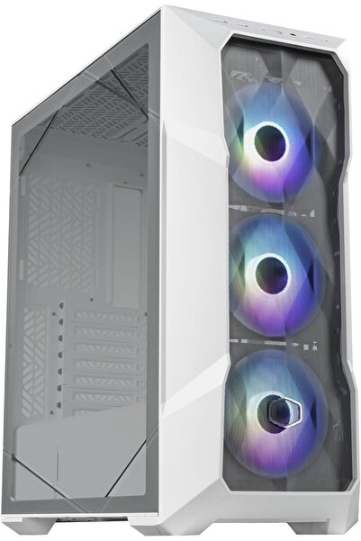 Cooler Master علبة TD500 Mesh V2 White Airflow ATX Mid-Tower، شبكة مضلعة، مطل...