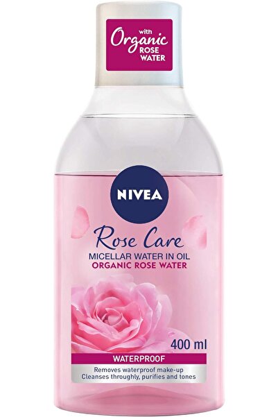 NIVEA ماء ميسيلار للوجه، مزيل المكياج، العناية بالورد مع الورد العضوي، لجميع ...