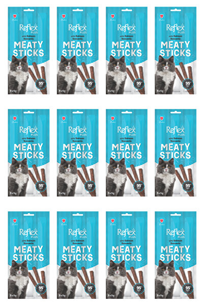Reflex Reflex Sticks Somonlu Kedi Ödül Çubuğu 5 Gr x 3 Adet 12'Lİ SET