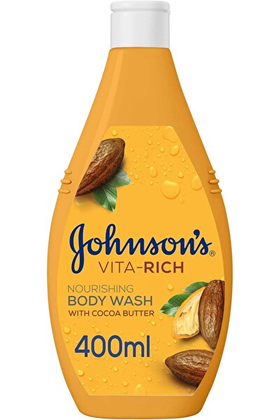Johnson & Johnson غسول الجسم جونسون - زبدة الكاكاو المغذية الغنية بالفيتامينات. لبشرة ذات رائحة جميلة ومظهر صحي.