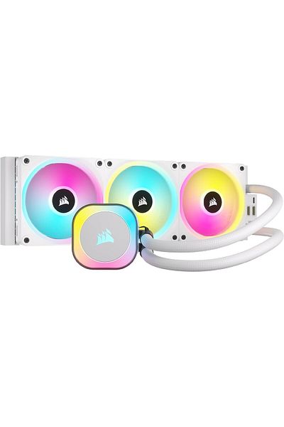 Corsair iCUE LINK H150i RGB AIO Liquid CPU 360mm Cooler - White (CW-9061006-WW)