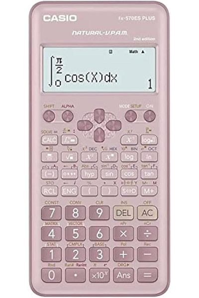 Casio Standard Scientific Calculators 10 + 2 digits 417 Functions Pink Color FX-570ESPLUS2PKWDT