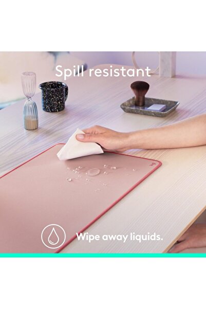 logitech سجادة مكتب - سلسلة ستوديو، سجادة مكتب كبيرة متعددة الوظائف، سجادة ماوس ممتدة، سجادة مكتب