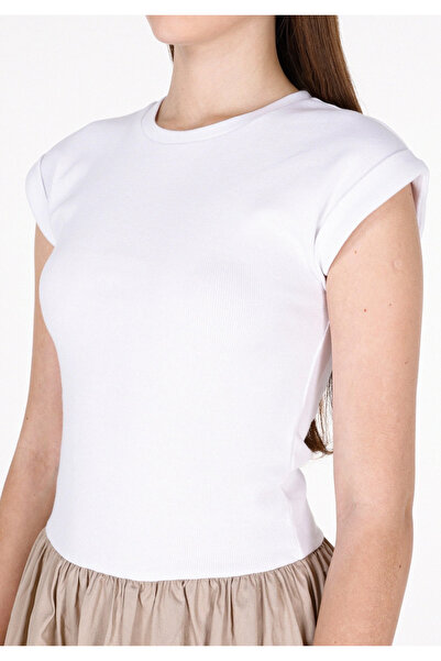 Colin's Rochie albă cu mânecă scurtă pentru femei, cu croială normală, Cl 1073569