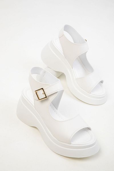 SOHO Weiße Damensandalen 20396
