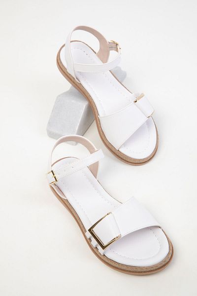 SOHO Weiße Damensandalen 20395