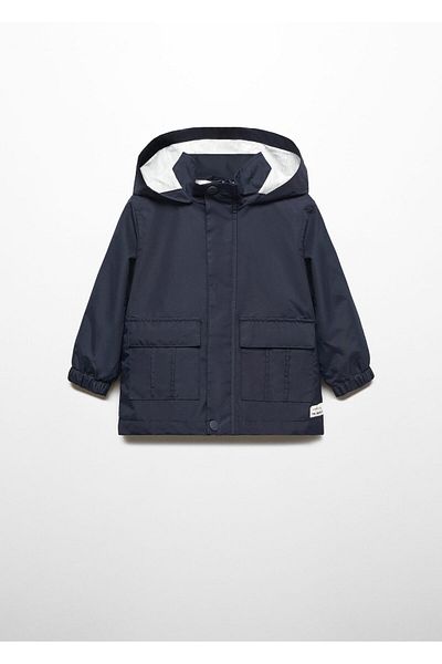 MANGO Navy Blue Baby Boy Coat 67074013