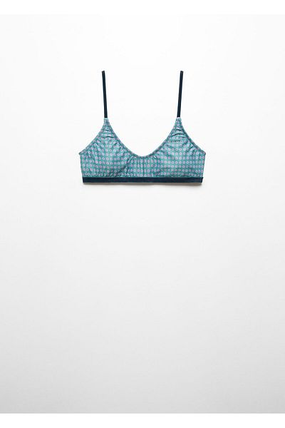 MANGO Woman Sutien pentru fete Petrol Blue 67040482