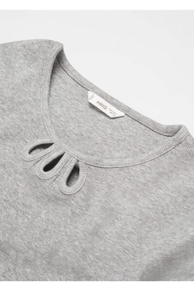 MANGO Woman Metal Grisi  Kız Çocuk T-Shirt 67990629