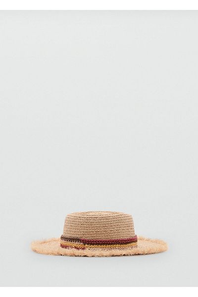 MANGO Woman Beige Women's Hat 77000192