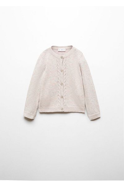 MANGO Woman Baby Girl Pink Cardigan 67096044