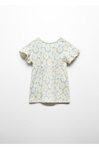 MANGO Woman Παστέλ πράσινο φόρεμα για κοριτσάκι 67056047