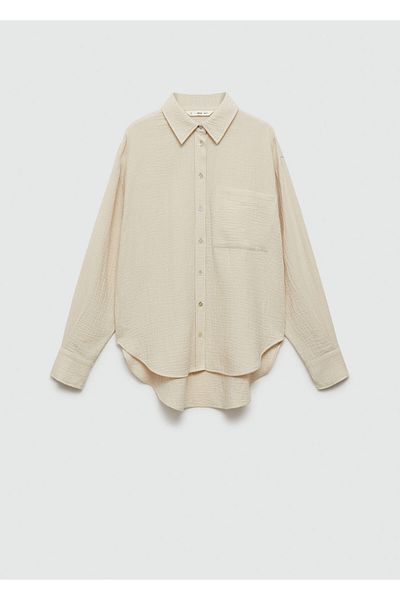 MANGO Přírodní dámská košile 67039033
