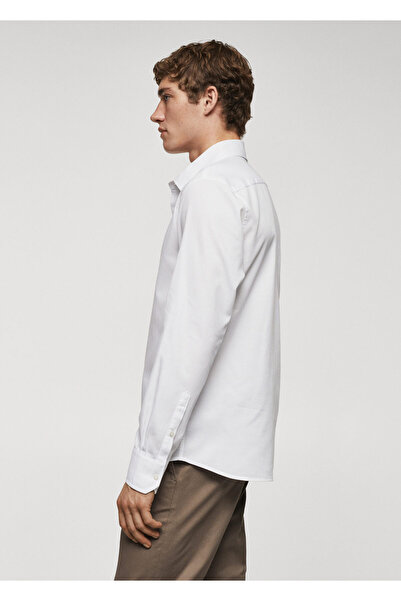 MANGO Man Biela pánska košeľa 67040636