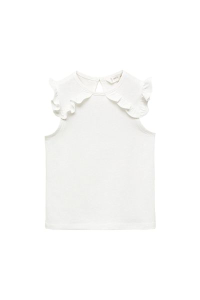 MANGO Tricou alb cireș pentru fetiță 67036021