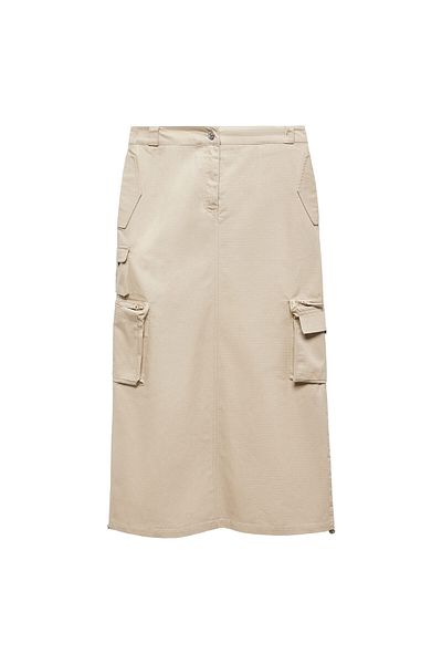 MANGO Woman Dark Camel Women's Skirt 67047910
