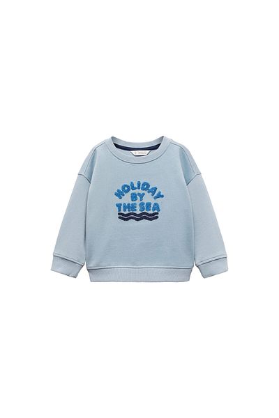 MANGO Sky Blue Baby Boy Sweatshirt 67056005