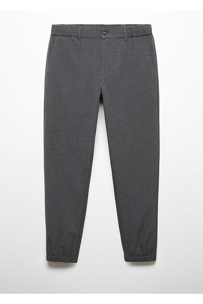 MANGO Gray Men's Trousers 67140253