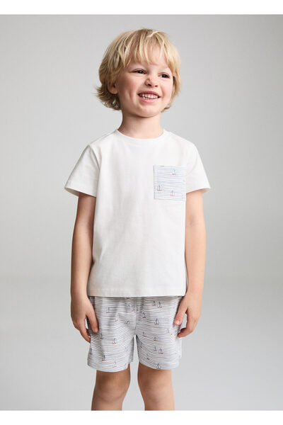 MANGO Woman Erkek Bebek Kirik Beyaz Pijama Altı 67036744