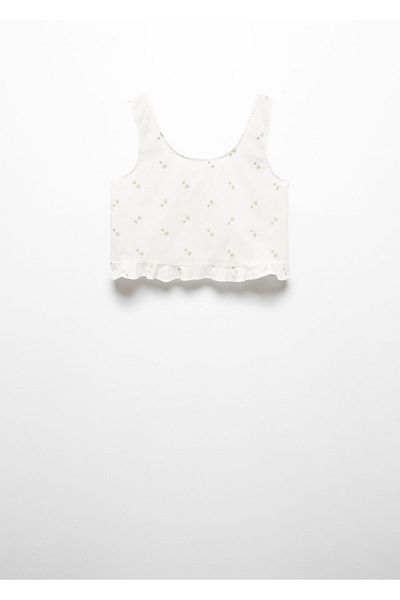MANGO Kirik White Pyjama Top für Damen - 67066018