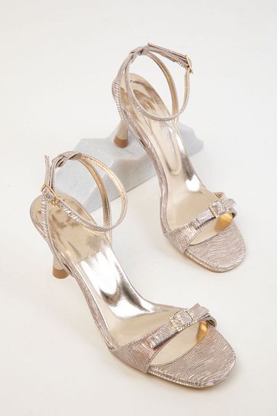 SOHO Goldglitzernde klassische Damenschuhe mit Absatz 20335