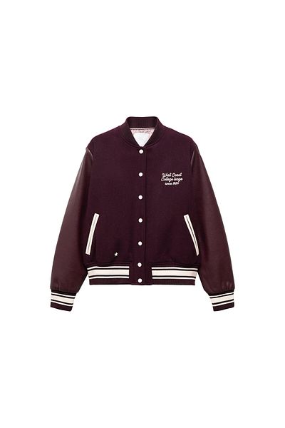 MANGO Dunkelrote Damenjacke 67090451