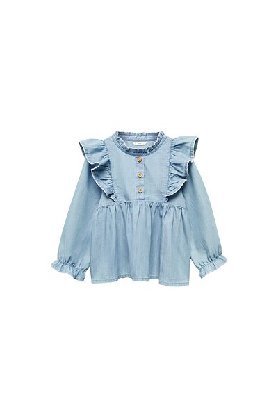MANGO Woman Cămașă pentru fetiță bleumarin 67074468