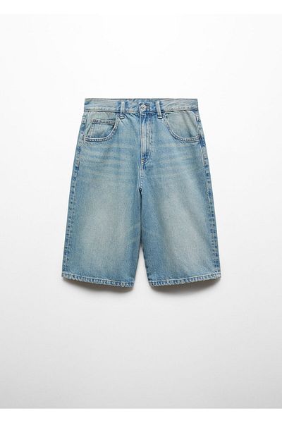 MANGO Woman Blue Women's Shorts & Bermuda 67067913