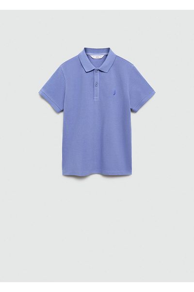MANGO Modré chlapecké tričko Polo Neck 67975137