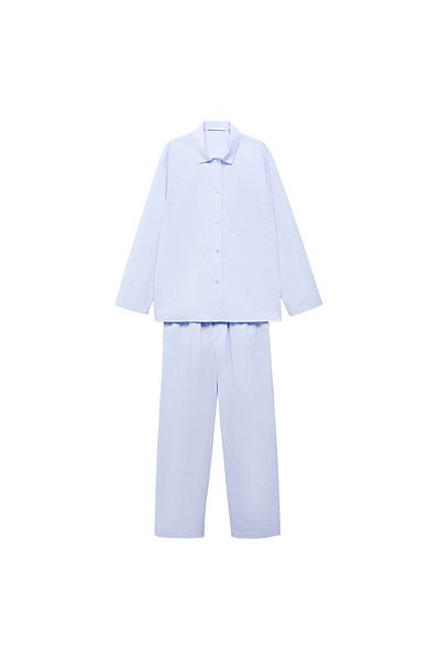 MANGO Woman Sky Blue Women's Pajama Bottoms 67076037