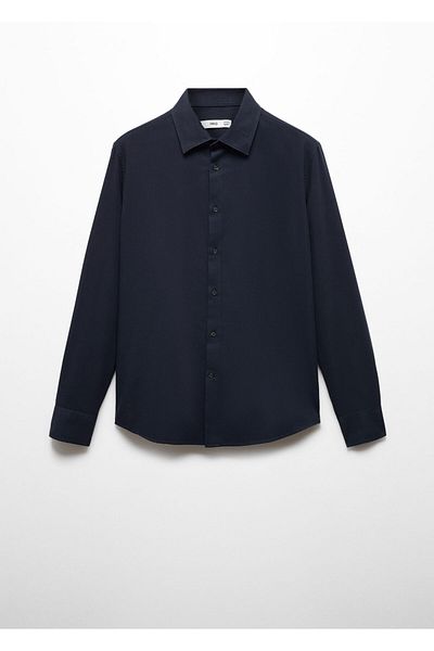 MANGO Woman Cămașă pentru bărbați bleumarin 67140636