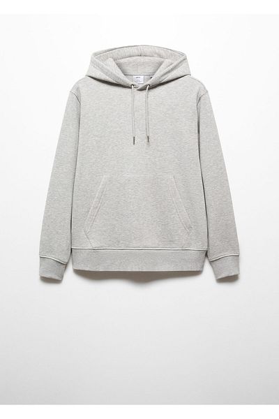 MANGO Woman Μεταλλικό γκρι ανδρικό φούτερ 67930650