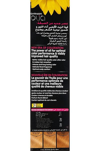 Garnier Olia Hair Color 10.1 Ashy Vivid 41954 --- Garnier Permanent Hair Dye 10.1 for Vivid Ash Blonde