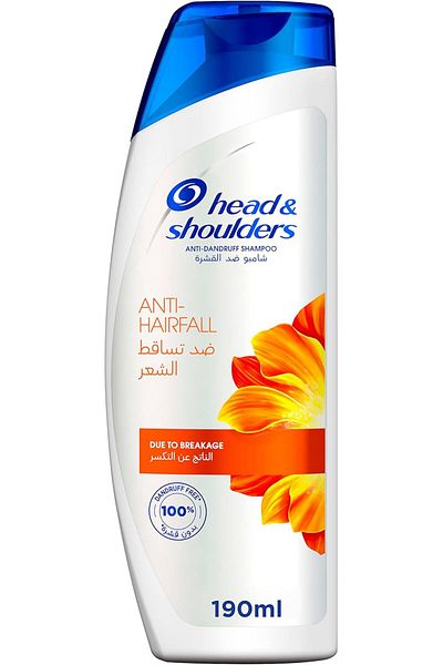 Head&Shoulders شامبو هيد اند شولدرز المضاد لتساقط الشعر والقشرة، 190 مل