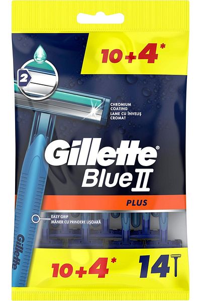 Gillette Gillette Blue 2 Plus Razors 10+2 Razors (7702018585076)