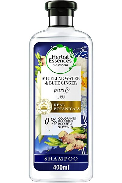 Herbal Essences شامبو بايو رينيو بماء ميسيلار والزنجبيل الأزرق، 400 مل