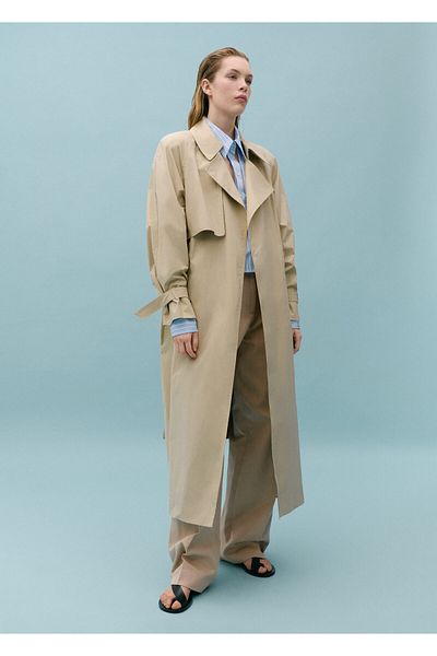 MANGO Trenci de damă BEIGE 67068657