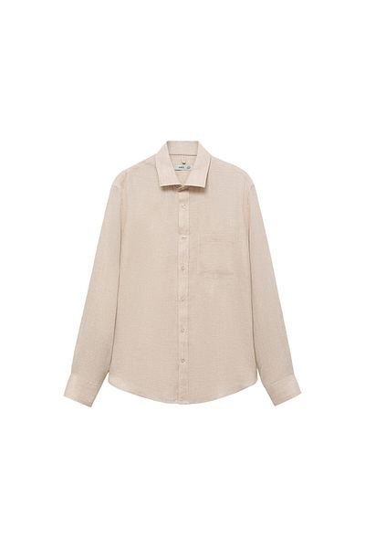 MANGO Woman Ανδρικό πουκάμισο Sand 77130341
