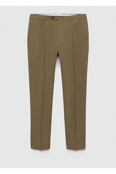 MANGO Khaki Men's Trousers 77100590