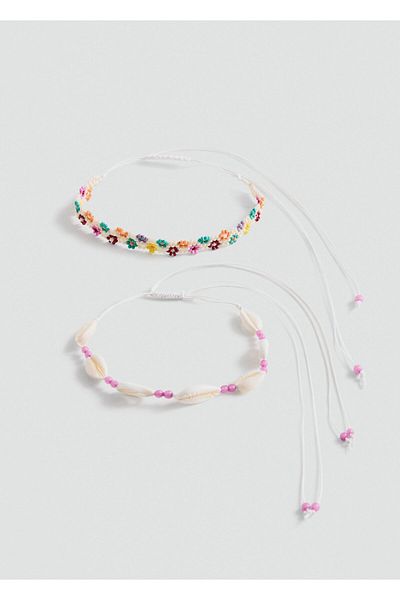 MANGO Girl's Pale Lilac Necklace 77050288